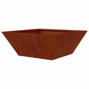 vidaXL Kerti cserép 5 pcs Rozsdás 40 x 40 x 15 cm Időjárásálló acél