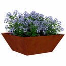 vidaXL Kerti cserép 5 pcs Rozsdás 40 x 40 x 15 cm Időjárásálló acél