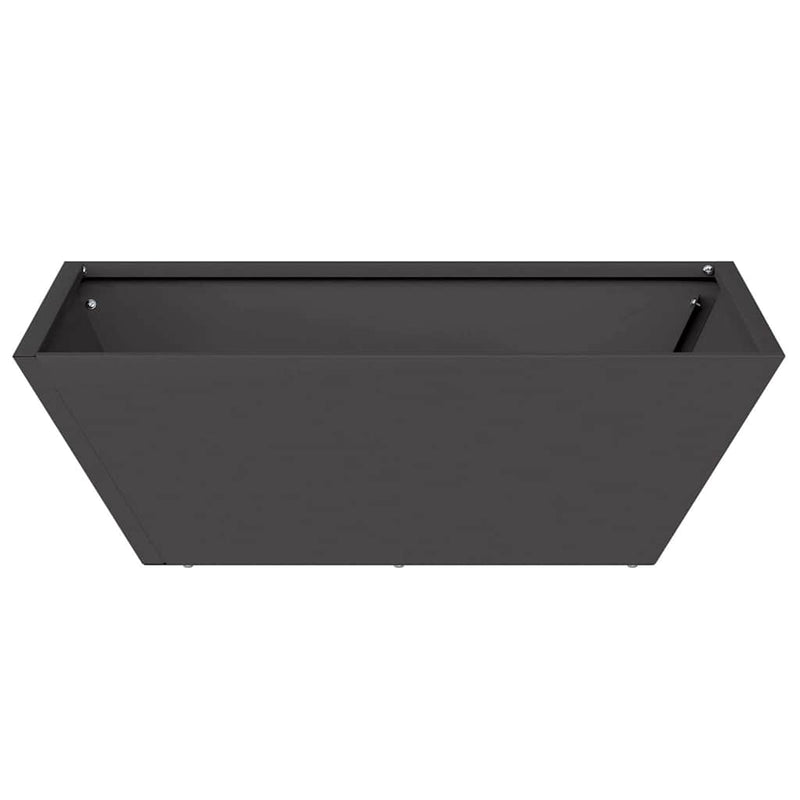 vidaXL Kerti Tál Ültető Fekete 50 x 50 x 15 cm Acél
