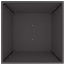 vidaXL Kerti cserép Fekete 50 x 50 x 15 cm Hidegen hengerelt acél