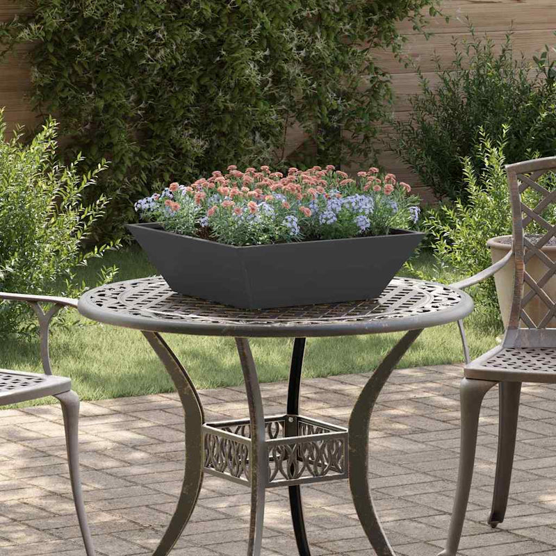vidaXL Kerti Tál Ültető 5 pcs Fekete 50 x 50 x 15 cm Acél