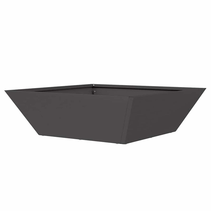 vidaXL Kerti Tál Ültető 5 pcs Fekete 50 x 50 x 15 cm Acél