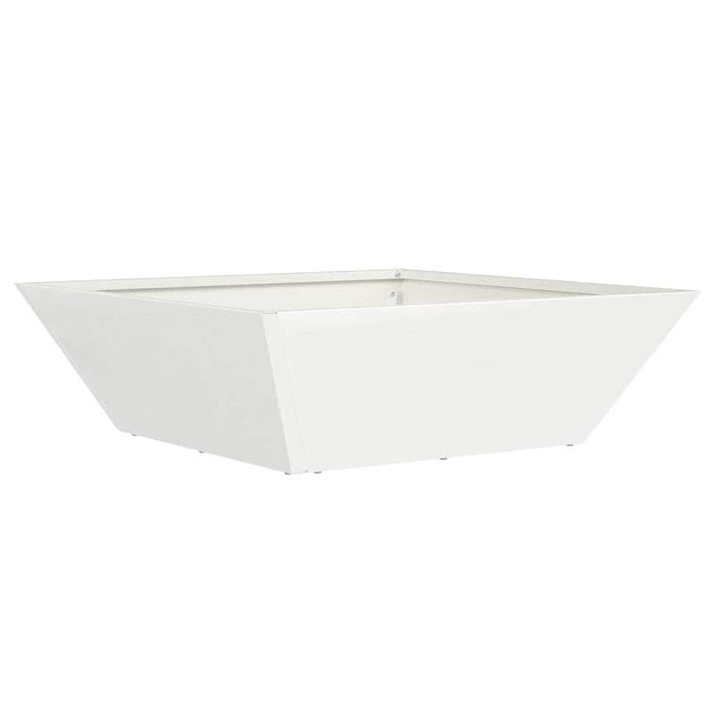 vidaXL Kerti Tál Ültető Fehér 50 x 50 x 15 cm Acél