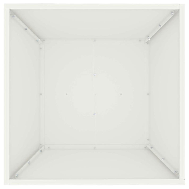 vidaXL Kerti Tál Ültető Fehér 50 x 50 x 15 cm Acél