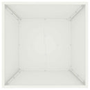 vidaXL Kerti cserép Fehér 50 x 50 x 15 cm Hidegen hengerelt acél