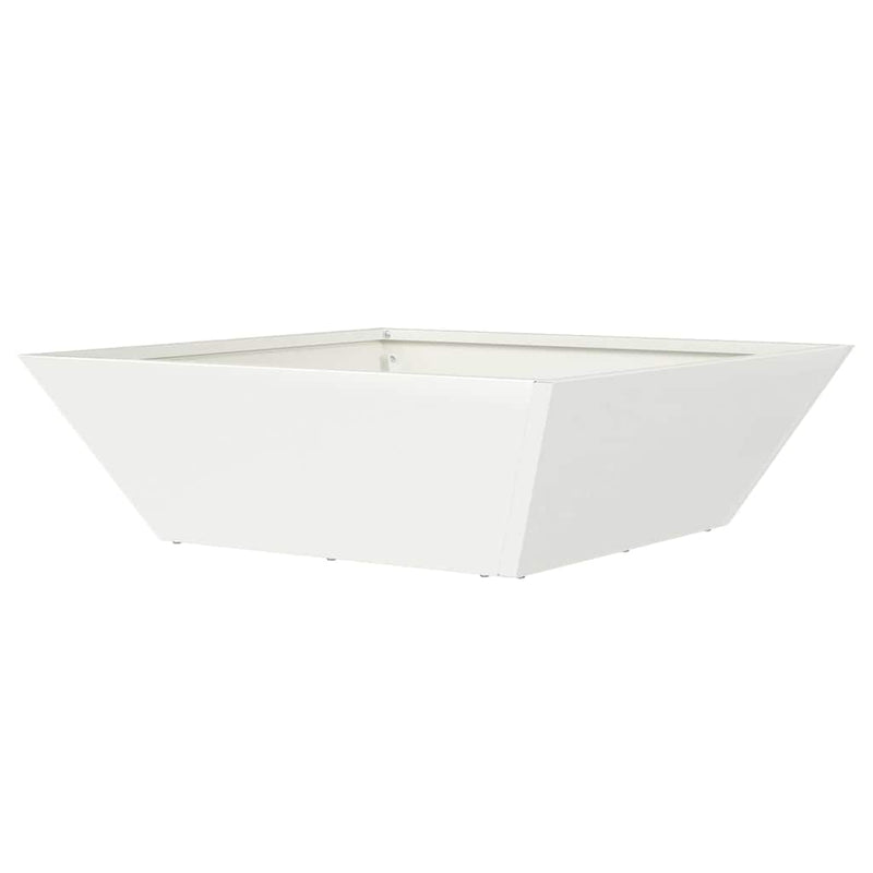 vidaXL Kerti Tál Ültető 5 pcs Fehér 50 x 50 x 15 cm Acél
