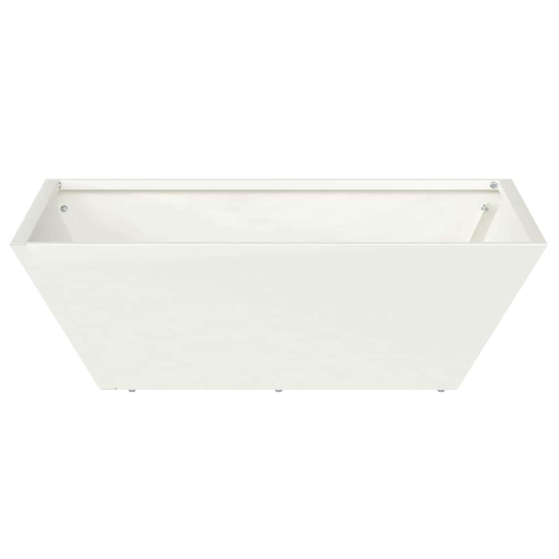 vidaXL Kerti Tál Ültető 5 pcs Fehér 50 x 50 x 15 cm Acél