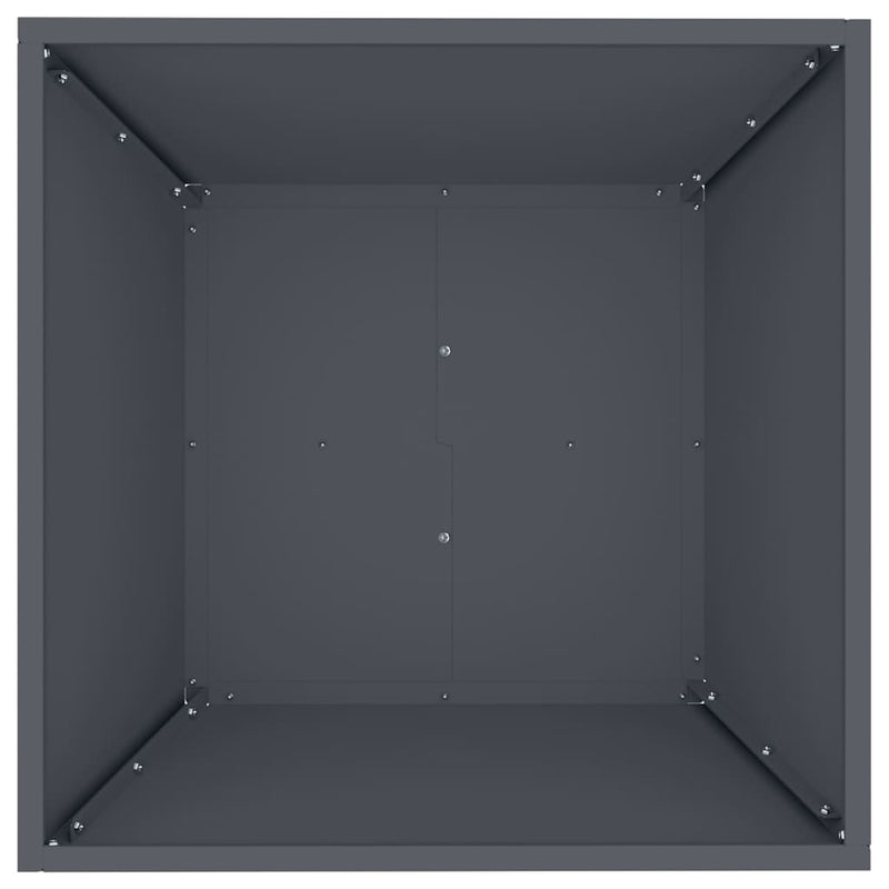 vidaXL Kerti Tál Ültető Antracit 50 x 50 x 15 cm Acél