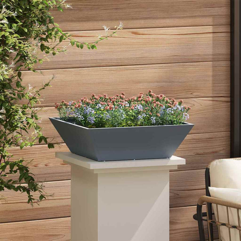 vidaXL Kerti Tál Ültető 5 pcs Antracit 50 x 50 x 15 cm Acél