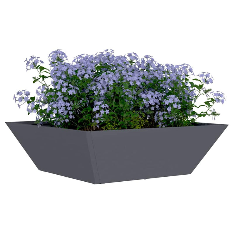 vidaXL Kerti Tál Ültető 5 pcs Antracit 50 x 50 x 15 cm Acél