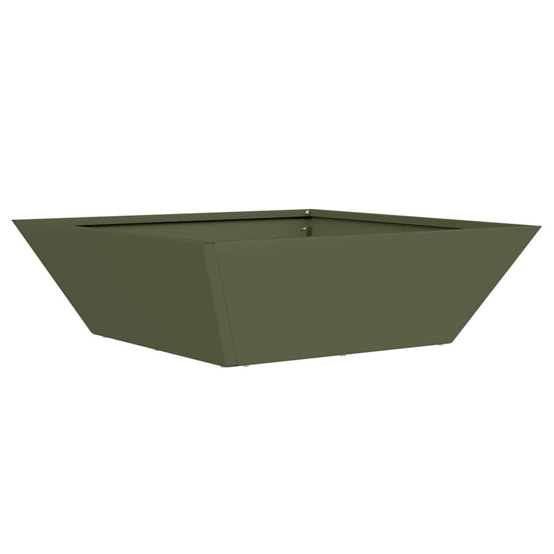 vidaXL Kerti Tál Ültető 5 pcs Oliva zöld 50 x 50 x 15 cm Acél
