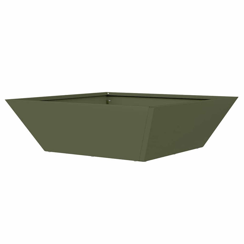 vidaXL Kerti Tál Ültető 5 pcs Oliva zöld 50 x 50 x 15 cm Acél