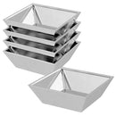 vidaXL Kerti cserép 5 pcs Ezüst 50 x 50 x 15 cm Rozsdamentes acél