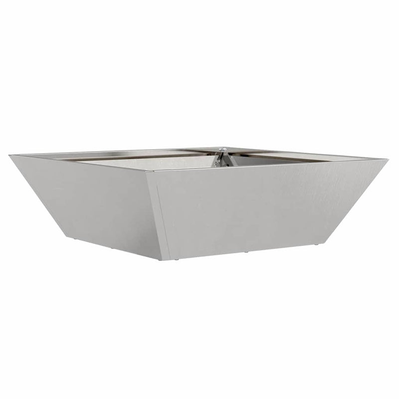 vidaXL Kerti Tál Ültető 5 pcs Ezüst 50 x 50 x 15 cm Rozsdamentes acél