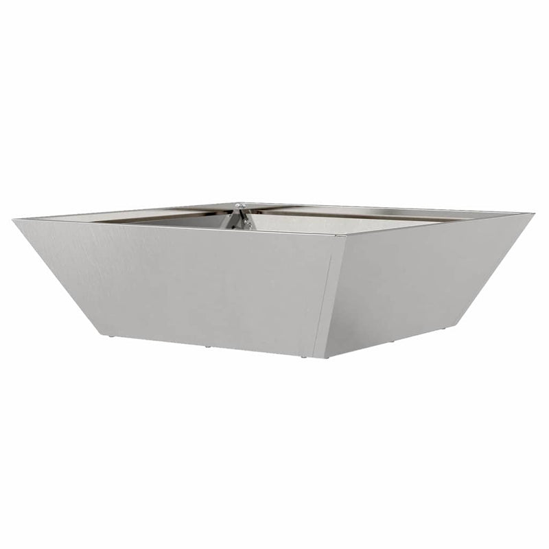 vidaXL Kerti Tál Ültető 5 pcs Ezüst 50 x 50 x 15 cm Rozsdamentes acél