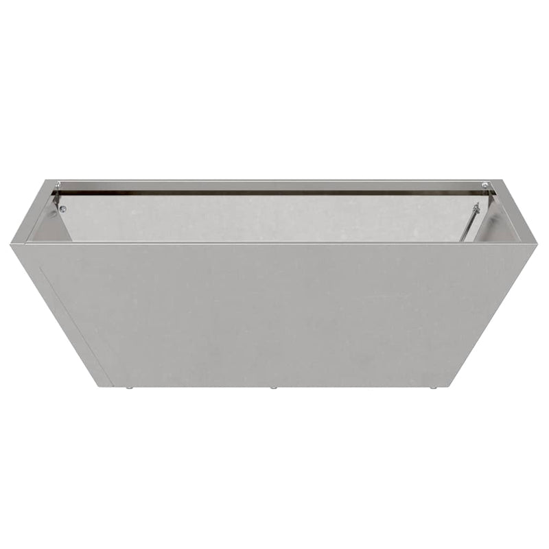 vidaXL Kerti Tál Ültető 5 pcs Ezüst 50 x 50 x 15 cm Rozsdamentes acél