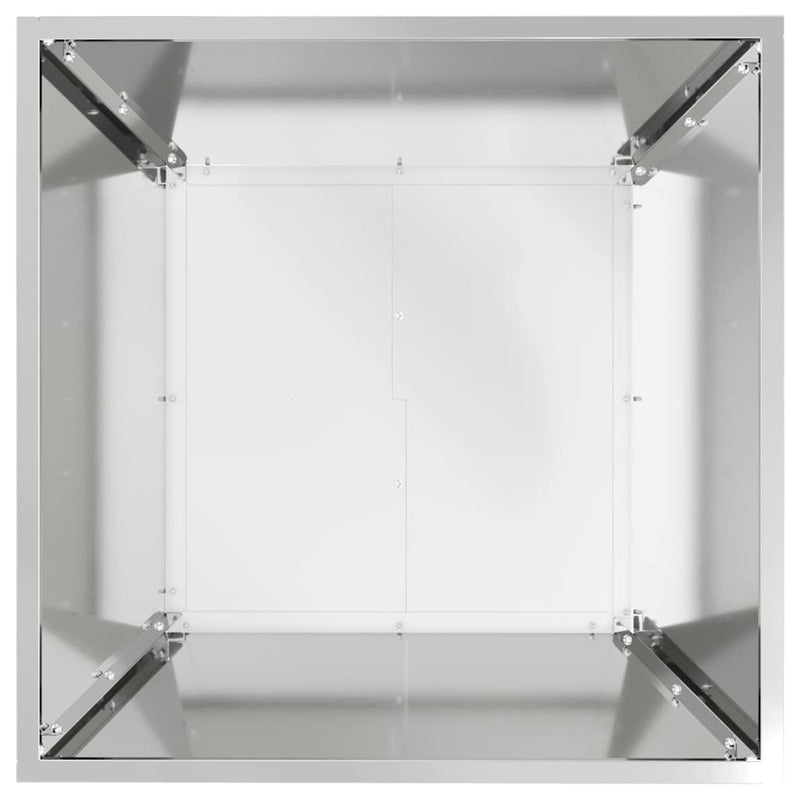 vidaXL Kerti Tál Ültető Ezüst 50 x 50 x 15 cm Horganyzott acél