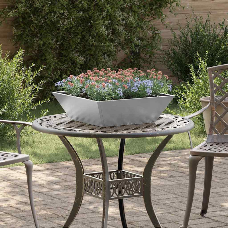 vidaXL Kerti Tál Ültető 5 pcs Ezüst 50 x 50 x 15 cm Horganyzott acél