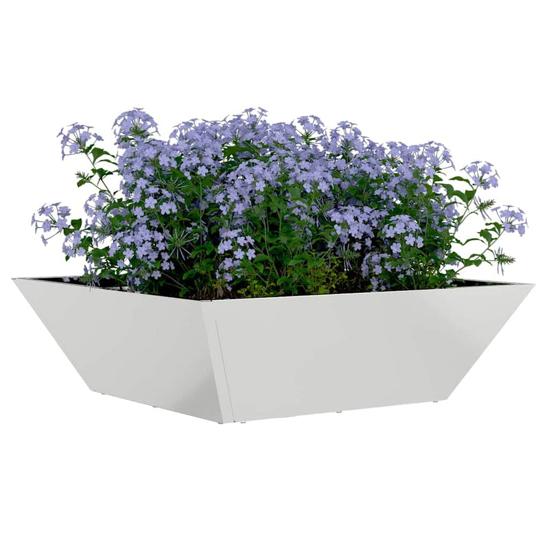 vidaXL Kerti Tál Ültető 5 pcs Ezüst 50 x 50 x 15 cm Horganyzott acél
