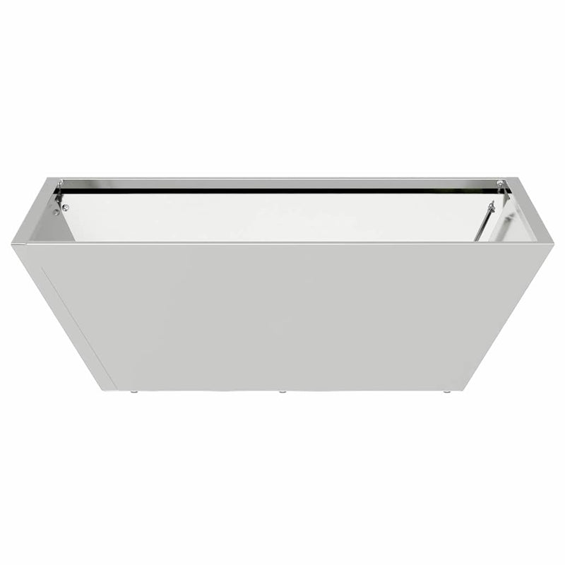 vidaXL Kerti Tál Ültető 5 pcs Ezüst 50 x 50 x 15 cm Horganyzott acél