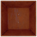 vidaXL Kerti cserép Rozsdás 50 x 50 x 15 cm Időjárásálló acél