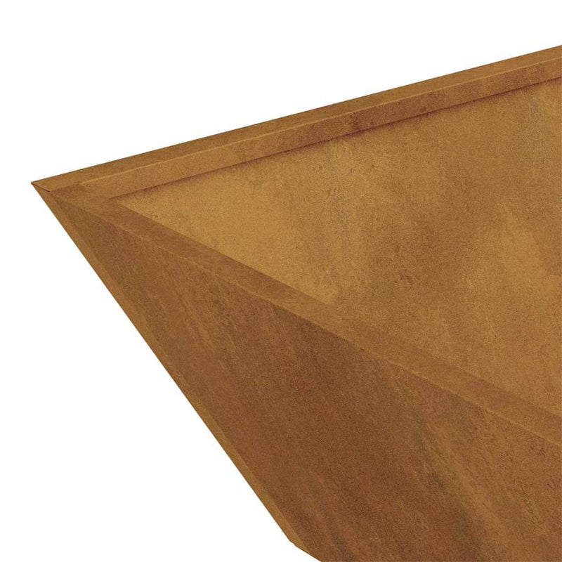 vidaXL Kerti Tál Ültető 5 pcs Rozsdás 50 x 50 x 15 cm