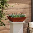 vidaXL Kerti cserép 5 pcs Rozsdás 50 x 50 x 15 cm Időjárásálló acél