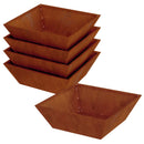vidaXL Kerti cserép 5 pcs Rozsdás 50 x 50 x 15 cm Időjárásálló acél
