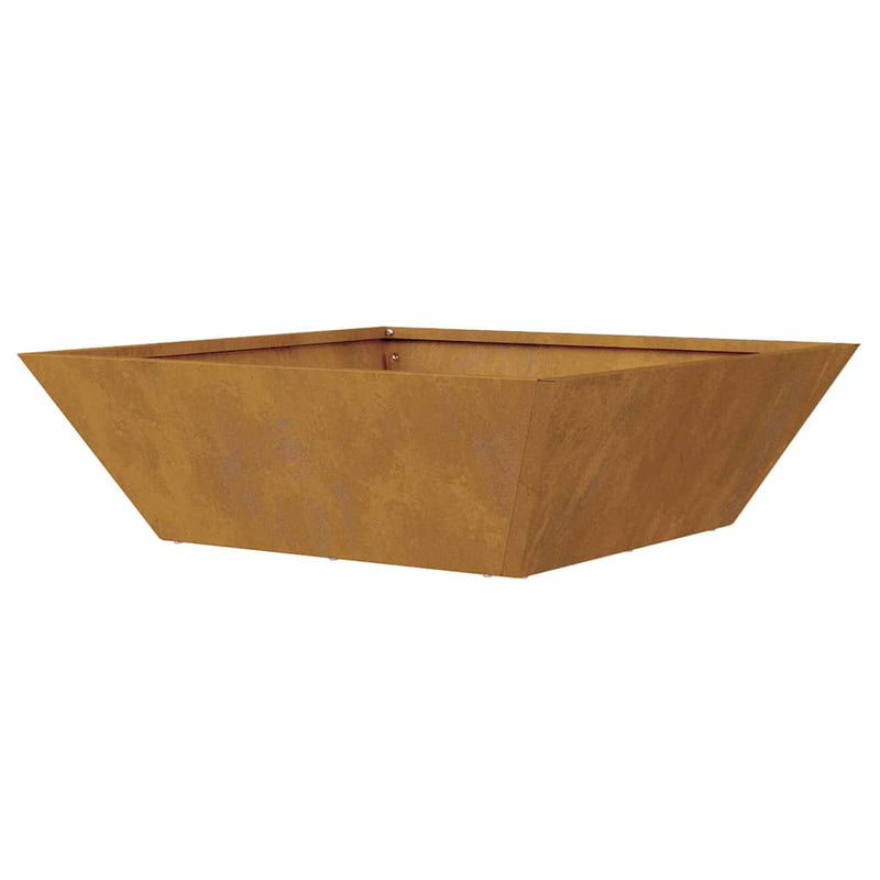 vidaXL Kerti Tál Ültető 5 pcs Rozsdás 50 x 50 x 15 cm
