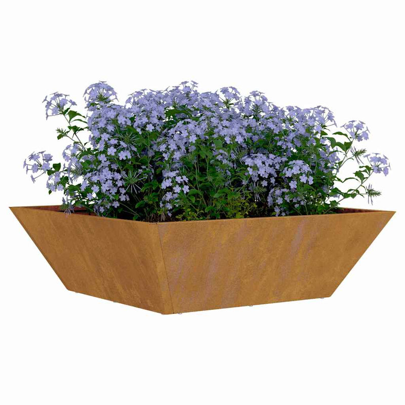 vidaXL Kerti Tál Ültető 5 pcs Rozsdás 50 x 50 x 15 cm