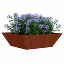 vidaXL Kerti cserép 5 pcs Rozsdás 50 x 50 x 15 cm Időjárásálló acél