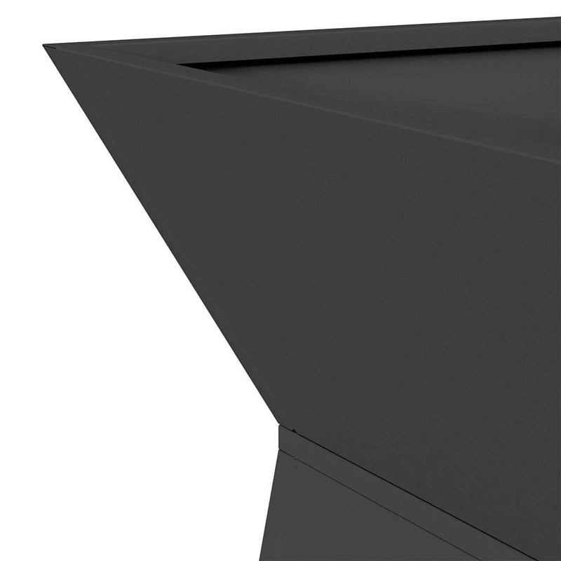 vidaXL Pillér Ültető 2 pcs Fekete 35 x 35 x 73 cm Acél