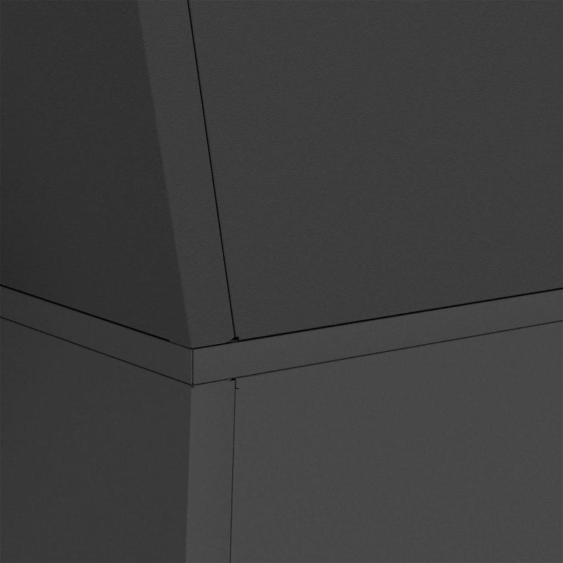 vidaXL Pillér Ültető 2 pcs Fekete 35 x 35 x 73 cm Acél