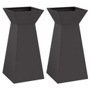 vidaXL Pillér Ültető 2 pcs Fekete 35 x 35 x 73 cm