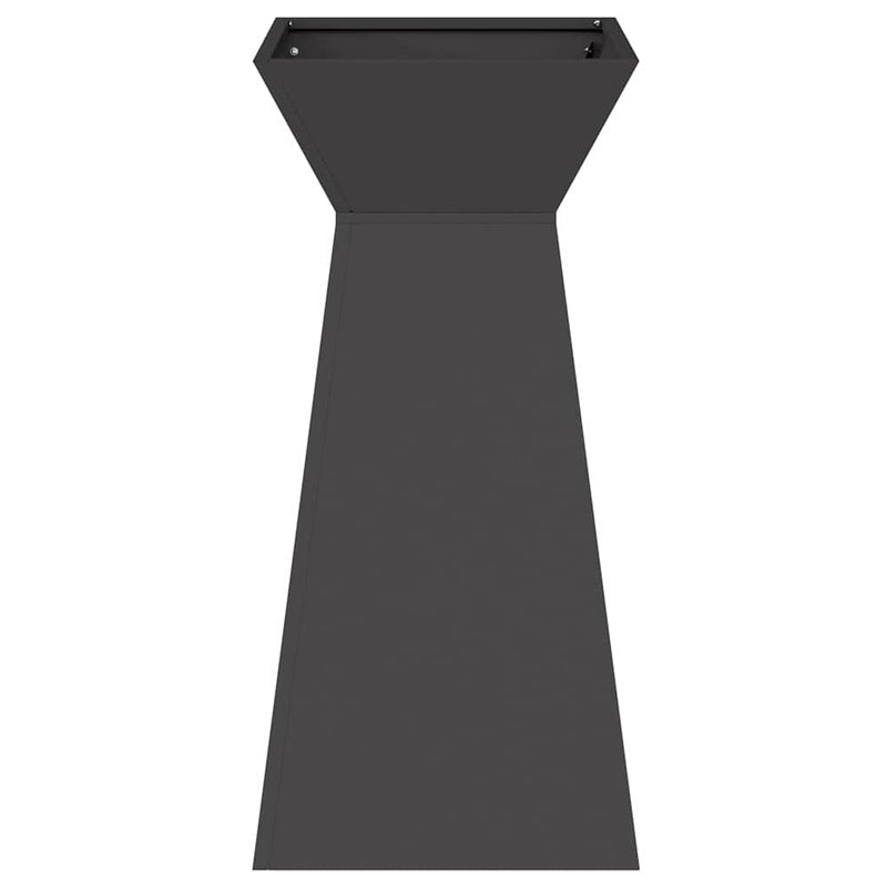 vidaXL Pillér Ültető 2 pcs Fekete 35 x 35 x 73 cm Acél