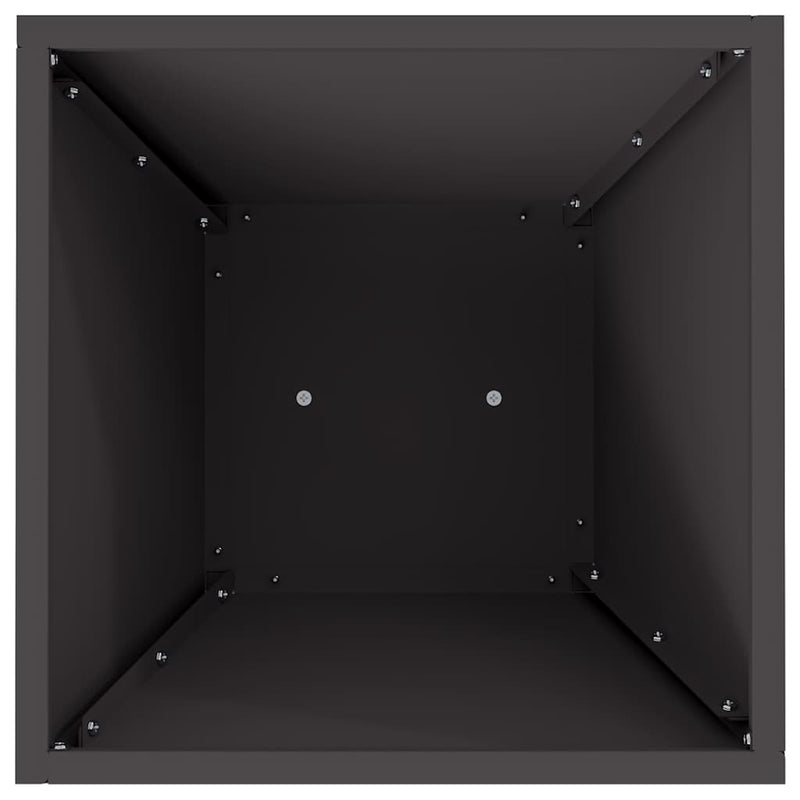 vidaXL Pillér Ültető 2 pcs Fekete 35 x 35 x 73 cm Acél