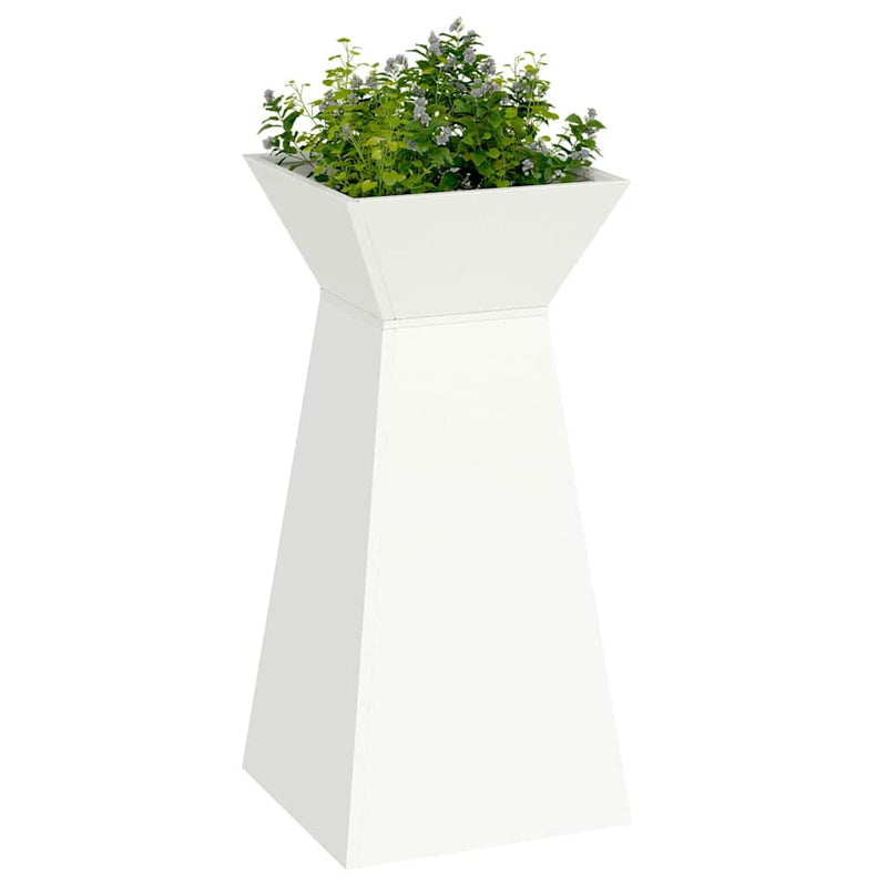 vidaXL Pillér Ültető Fehér 35 x 35 x 73 cm Acél