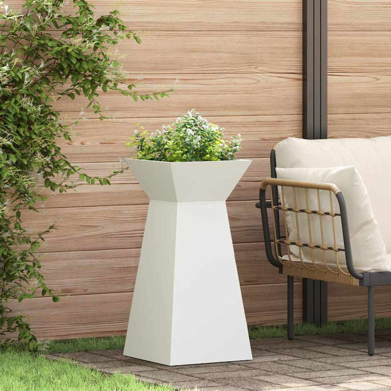vidaXL Pillér Ültető 2 pcs Fehér 35 x 35 x 73 cm Acél