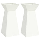 vidaXL Pillér Ültető 2 pcs Fehér 35 x 35 x 73 cm