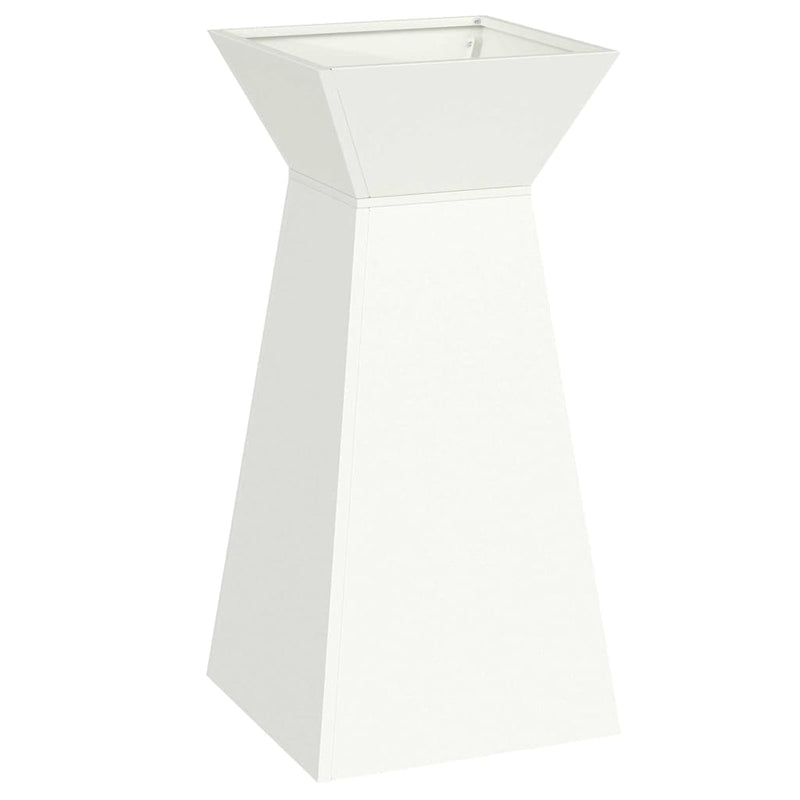 vidaXL Pillér Ültető 2 pcs Fehér 35 x 35 x 73 cm Acél