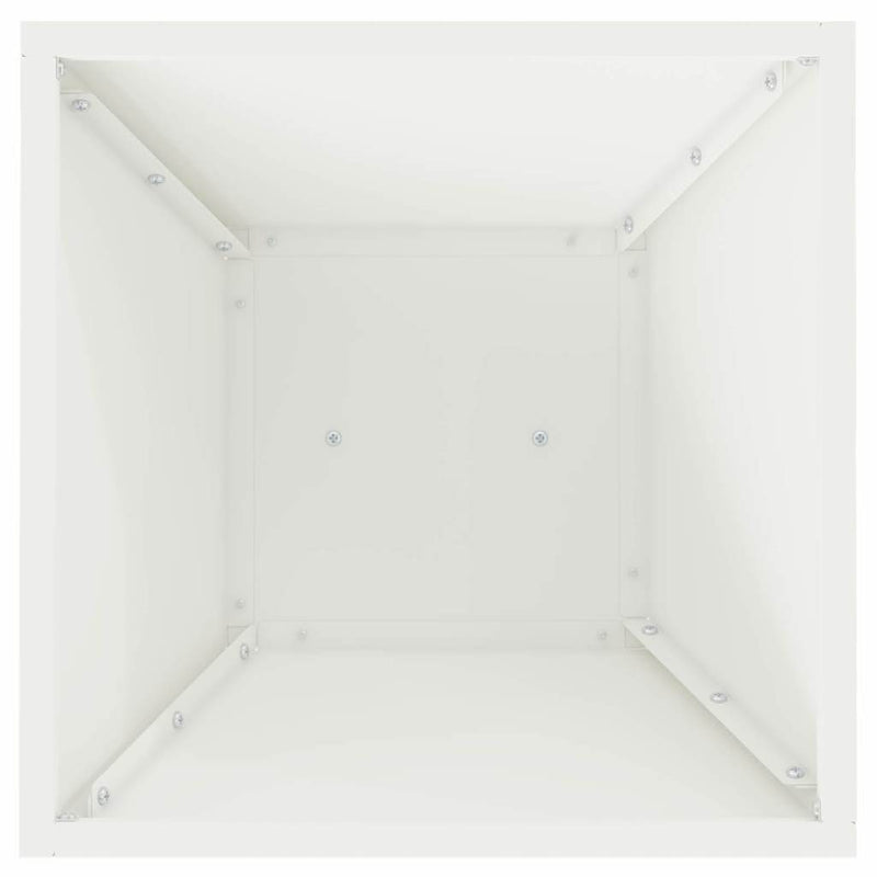 vidaXL Pillér Ültető 2 pcs Fehér 35 x 35 x 73 cm Acél