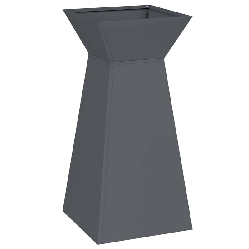 vidaXL Pillér Ültető 2 pcs Antracit 35 x 35 x 73 cm Acél