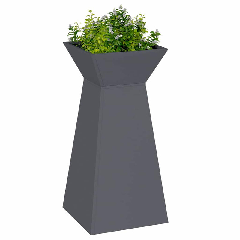 vidaXL Pillér Ültető 2 pcs Antracit 35 x 35 x 73 cm Acél