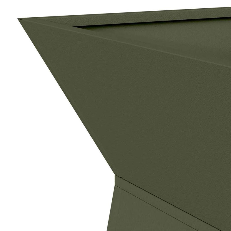 vidaXL Pillér Ültető 2 pcs Olívazöld 35 x 35 x 73 cm Acél