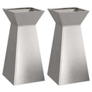 vidaXL Pillér Ültető 2 pcs Ezüst 35 x 35 x 73 cm