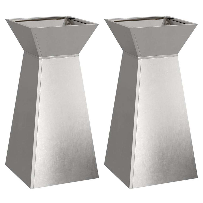 vidaXL Pillér Ültető 2 pcs Ezüst 35 x 35 x 73 cm Acél