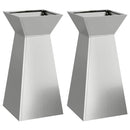 vidaXL Pillér Ültető 2 pcs Ezüst 35 x 35 x 73 cm