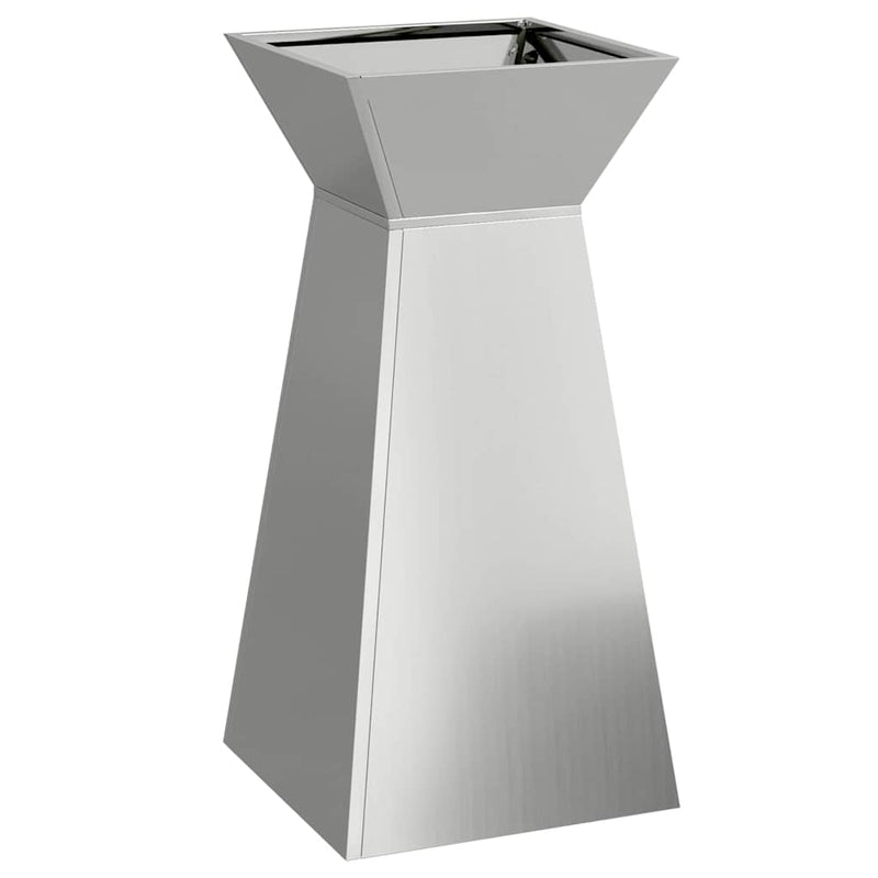 vidaXL Pillér Ültető 2 pcs Ezüst 35 x 35 x 73 cm Acél