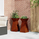 vidaXL Pillér Ültető 2 pcs Ezüst 35 x 35 x 73 cm
