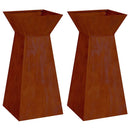 vidaXL Pillér Ültető 2 pcs Ezüst 35 x 35 x 73 cm